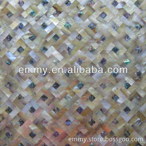 Yellow lip seashell mosaic abalone mother of pearl